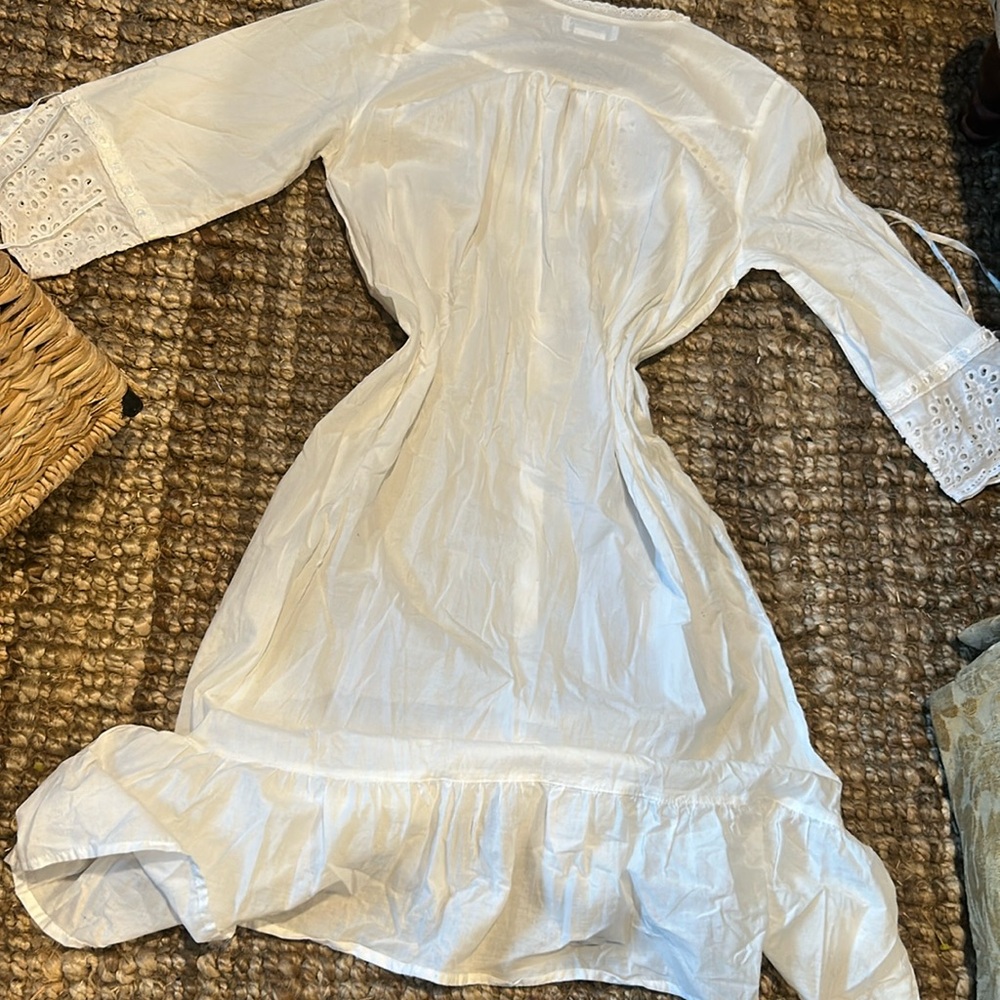 The Paragon 100% Cotton White Prairie Dress Size Small - Picture 9 of 9